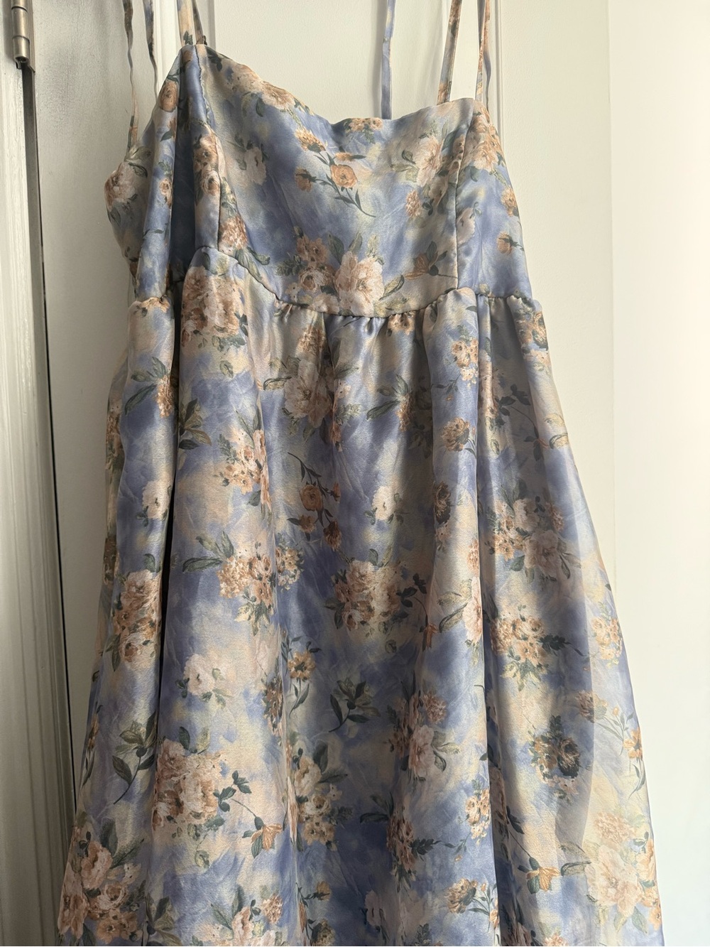 Wild Fable Blue Floral Spaghetti-Strap Dress